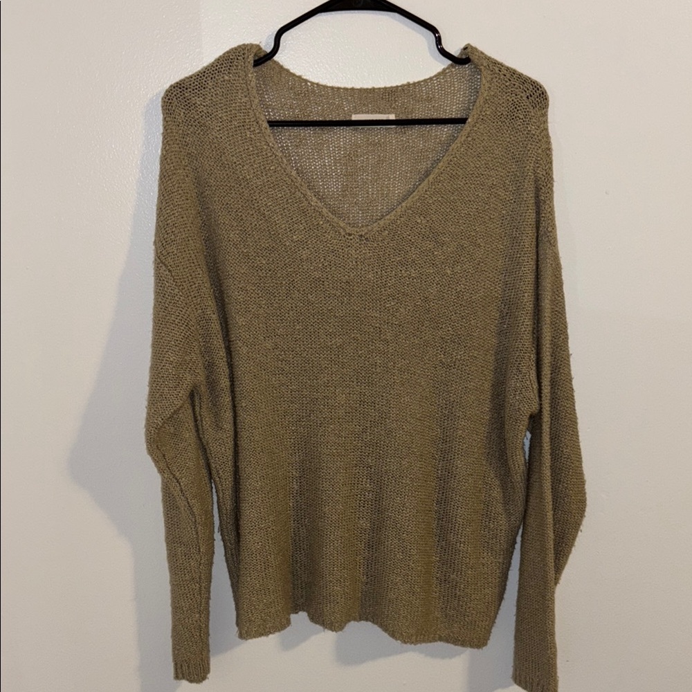 Beige Slouchy Surf Sweater